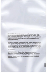 9x12" Poly Bags Wicketed w/ Warning (1000 Bags)
