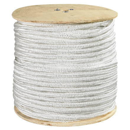1/2", 6,500 lb, White Double Braided Nylon Rope
