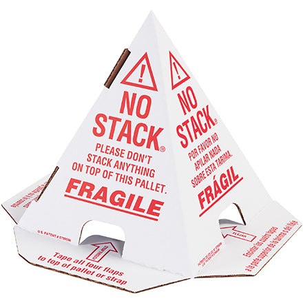 White with Red Print Pallet Cones - English, French & Spanish (50 pcs)