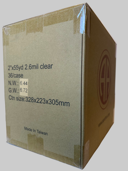 2”x55yd 2.6mil Clear Tape
