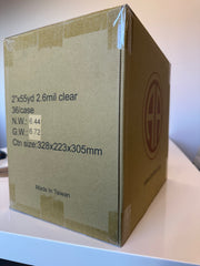 2”x55yd 2.6mil Clear Tape