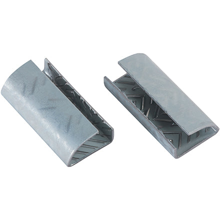 1/2" Serrated Open/Snap On Polyester Strapping Seals (1000)