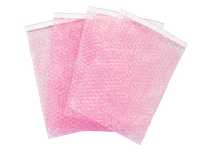 Anti-Static pink Bubble Bags (self-seal)