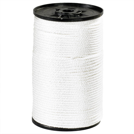 5/8", 6,000 lb, White Solid Braided Nylon Rope
