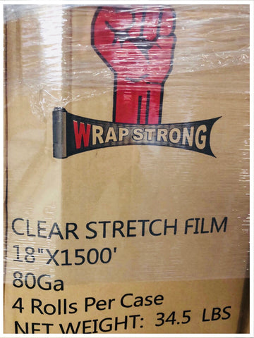 Stretch Wrap 18" x 1500' 80 Ga. Clear (4 rolls/case)