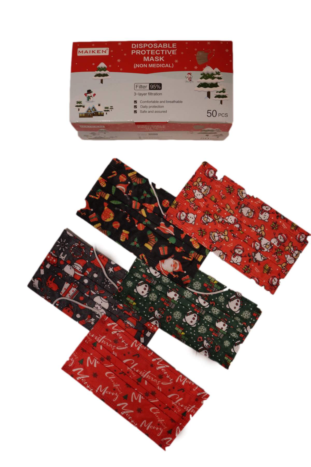 Christmas Protective Face Mask 3-Ply (50pc per box)