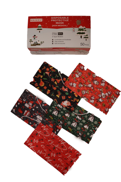 Christmas Protective Face Mask 3-Ply (50pc per box)