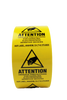 Image of ATTENTION electrostatic Labels (500 per rl) Yellow & Black