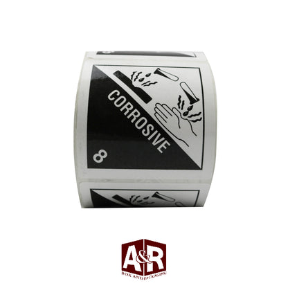 CORROSIVE Labels (500 per rl) 3 x 5