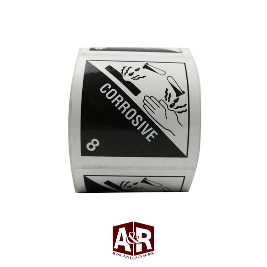 CORROSIVE Labels (500 per rl) 3 x 5
