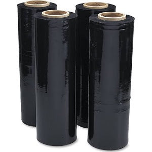 Black Stretch Wrap 18" x 1500' 80 Ga. (4 rolls/case)