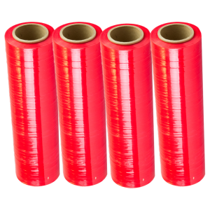 Red Stretch Wrap 18" x 1500' 80 Ga. (4 rolls/case)